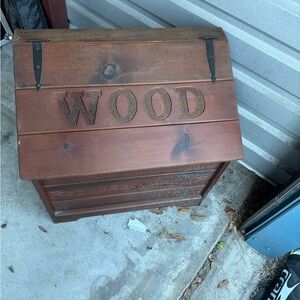 Rustic Brown Wooden Storage Box